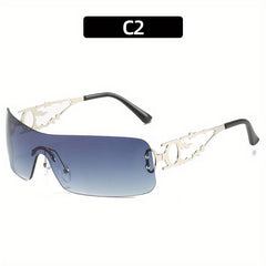 Y2K Wrap Around Sunglasses Gradient UV400