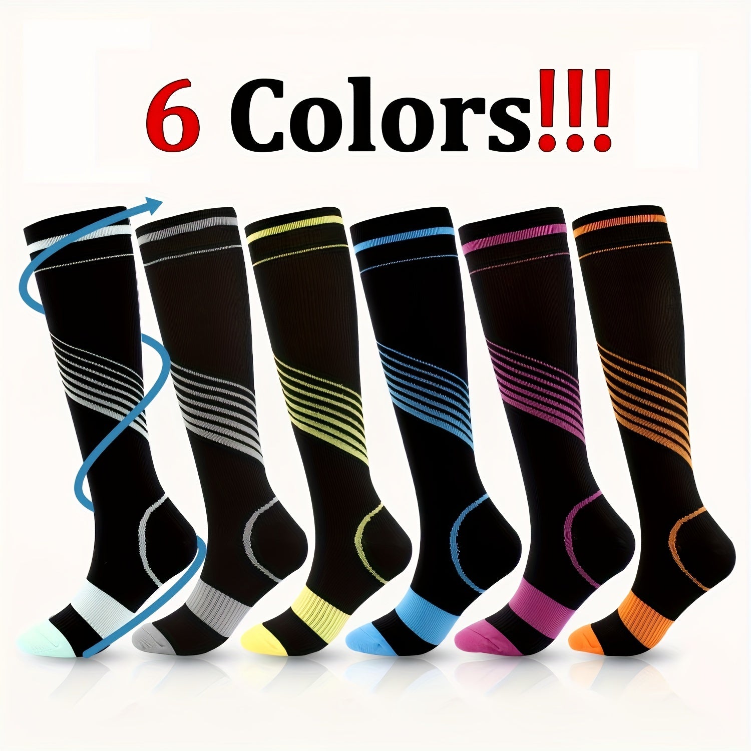 Men's Compression Sport Socks Sweat-absorbing Nylon Blend Breathable Socks