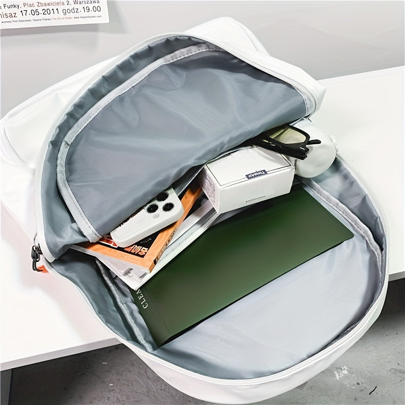 Ghost Shape Backpack Large Capacity PU Leather Backpack