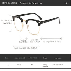 Square Clear Lens Light Blocking Glasses Anti Eyestrain for Women Men
