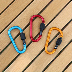 2pcs Carabiner Clip Lock Aluminum Alloy D Ring Key Chain Clip Ho