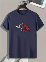Knight Pattern Print Men's Sports T-shirt