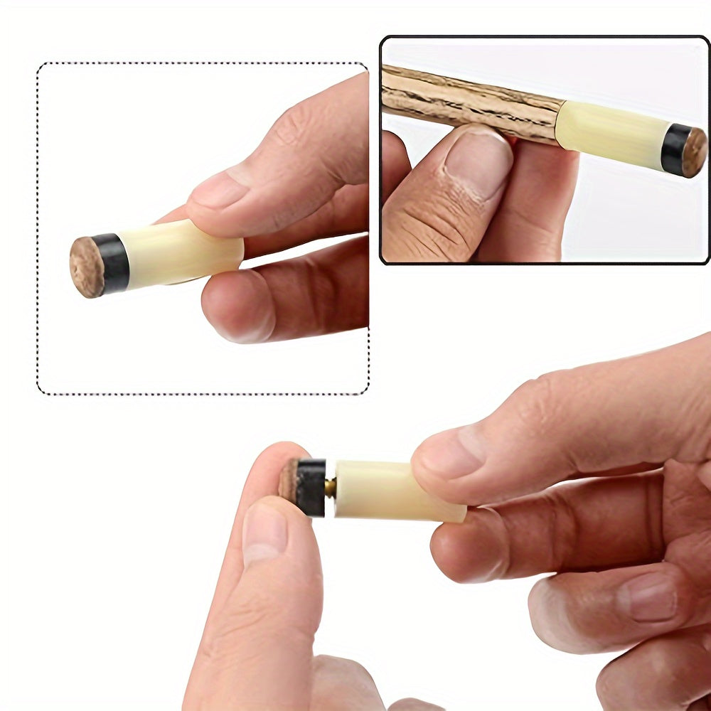 10pcs Hard Leather Pool Cue Tips Replacement Billiard Cue Tips