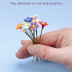 5 Mini Colorful Flowers Resin for Micro Landscapes DIY Jewelry Making