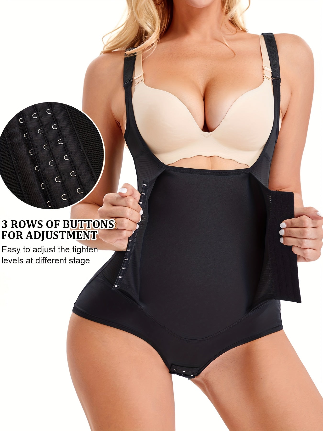 Front Buckle Shaping Bodysuit Tummy Control Butt Lifting