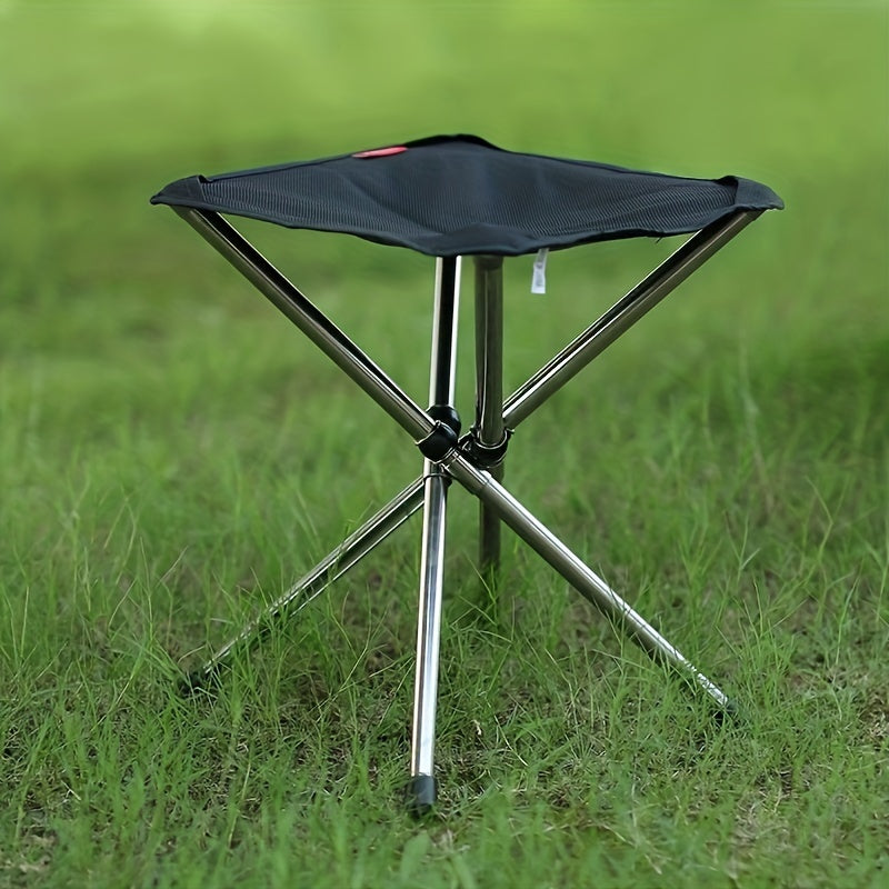 Telescopic Folding Stool Stainless Steel Outdoor Camping Fishing