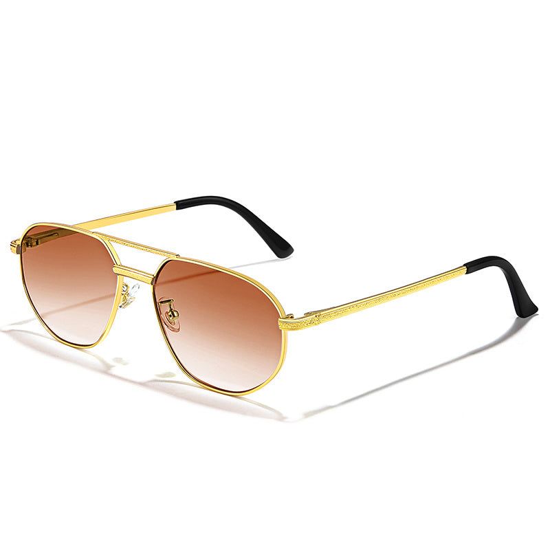 Retro Polygon Pilot Sunglasses UV400 Protection