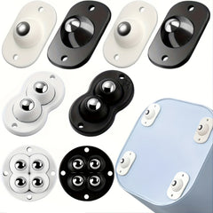 Set of 4 Self Adhesive Caster Wheels Mini Swivel Wheels 360 Degree