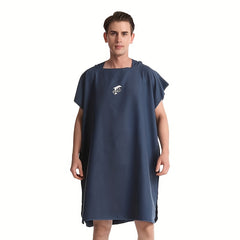 Microfiber Surf Poncho Changing Robe Towel Unisex Bathrobe