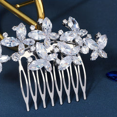 Wedding Rhinestone Hair Comb Zircon Insert Comb Head Jewelry Hair Accessories