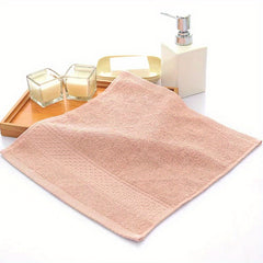 3pcs Kids Square Face Towels Plain Cotton Absorbent Towel