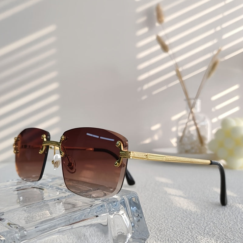 Metal Rectangle Sun Glasses UV400 Eyewear