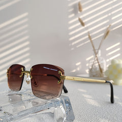 Metal Rectangle Sun Glasses UV400 Eyewear