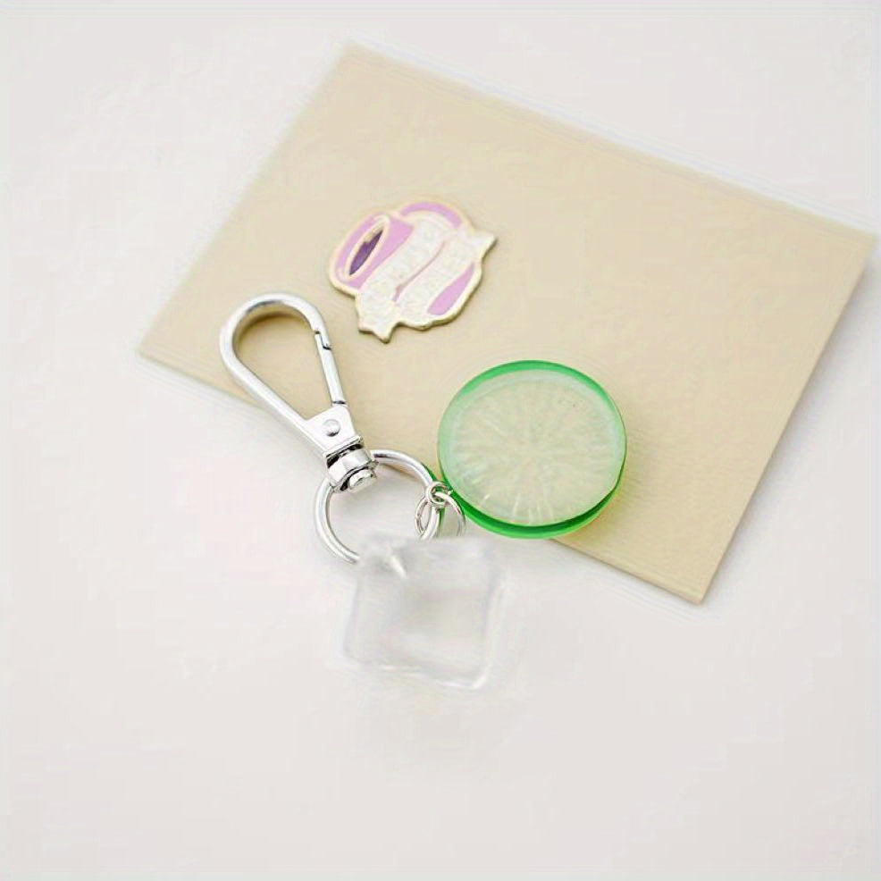 Ice Lemon Shape Keychain Simulation Food Keychain Pendant Bag Accessory