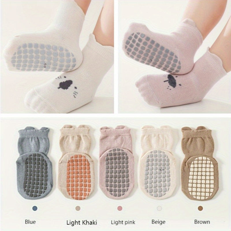 2pairs Baby Girls Kids Floor Socks Comfy Non slip Bottom Trampoline Socks