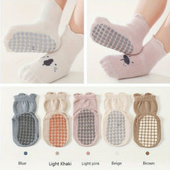 2pairs Baby Girls Kids Floor Socks Comfy Non slip Bottom Trampoline Socks
