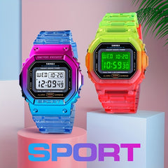 Kids Waterproof Chronograph Watch Colorful Contrast