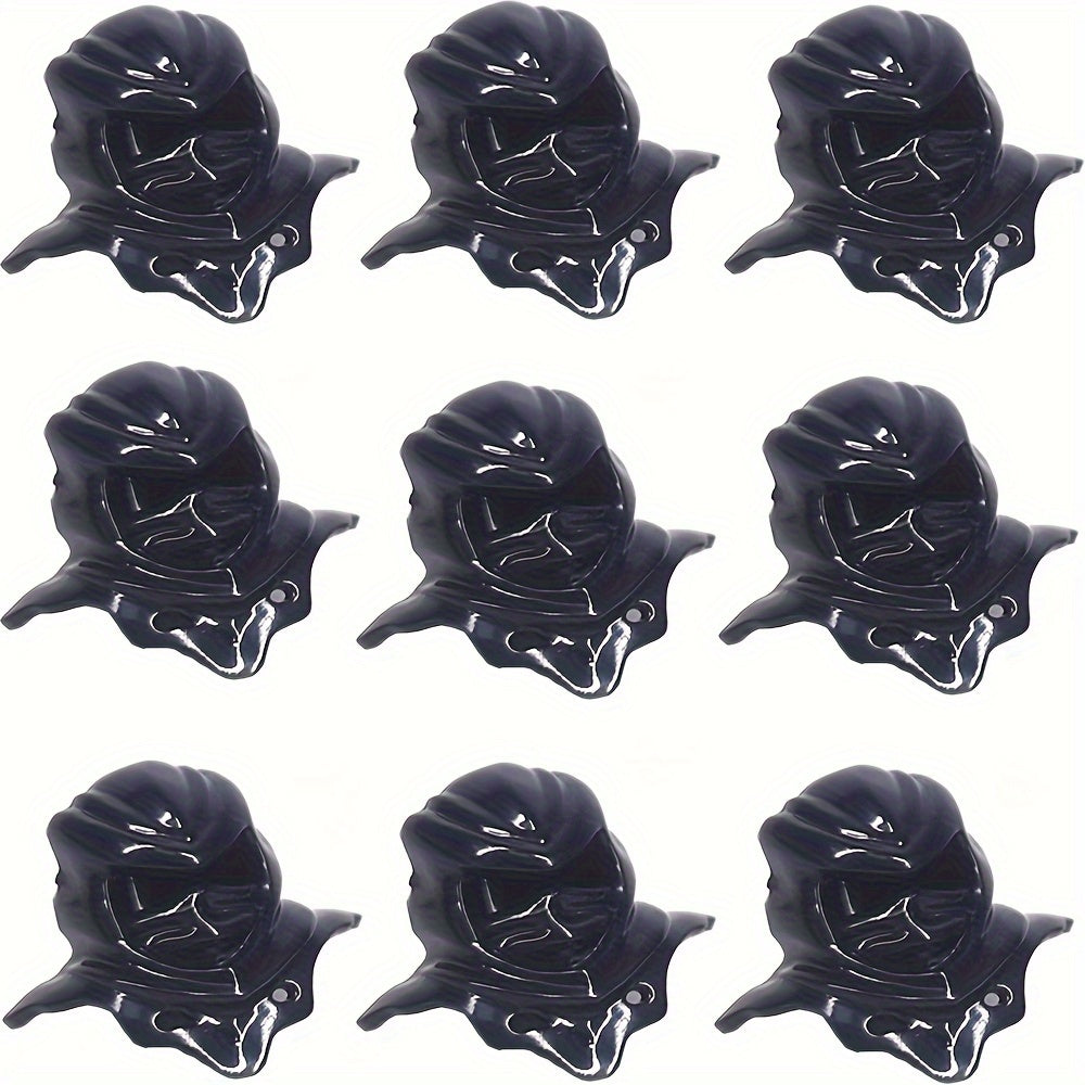 9pcs Mini Warrior Helmets & Headscarves Set for DIY Building Blocks