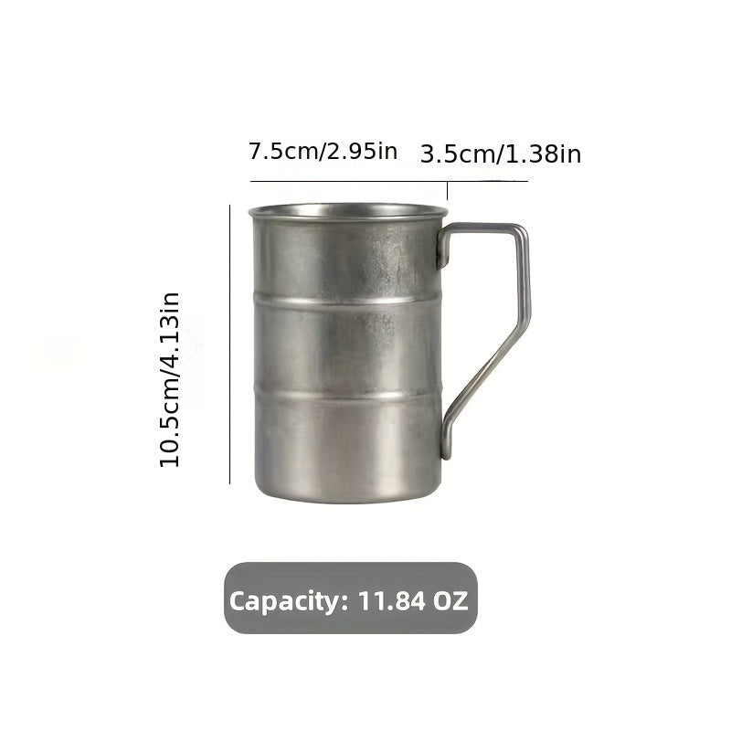 304 Stainless Steel Beer Cup Retro Industrial Style Tea Cup for Camping