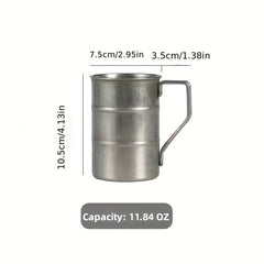 304 Stainless Steel Beer Cup Retro Industrial Style Tea Cup for Camping