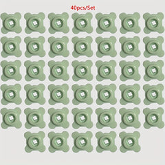 40pcs Mini Building Block Quatrefoil Flower Four Leaves Farm Grass Plant DIY Gar