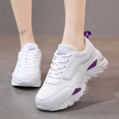 Women's Chunky Sneakers Mesh Lace Up Running Shoes