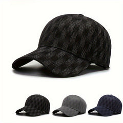 Plaid Baseball Cap Outdoor Sun Hat Men Women