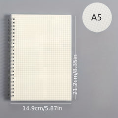 1PC Grid Horizontal Line Blank PP Frosted Student Coil Notebook