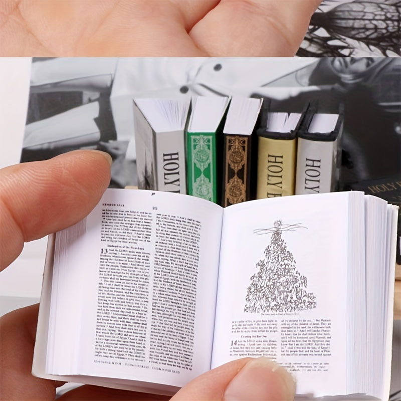 Mini Bible Paper Book Model Toy Dollhouse Furniture Decoration