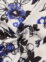 Floral Print Maxi Dress & Solid Cardigan Set