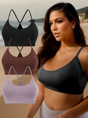 3 Pack Plus Size Sports Bra Without Underwire