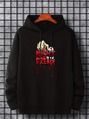 Dread Men's Halloween Print Hoodie Stretch Drawstring Sweatshirt