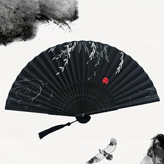 1pc Folding Fan Bamboo Ancient Style Fan Chinese Style Small Fan Gift For Men