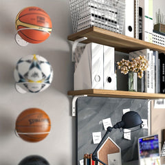 Basketball and Football Storage Rack Wall Mounted Display Frame