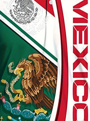 MEXICO Eagle Snake Pattern Men's Casual Fit Shirt