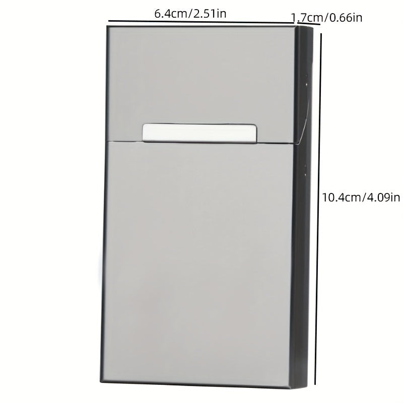 Metal Clamshell Cigarette Box 20 Capacity Anti-Squeeze Case
