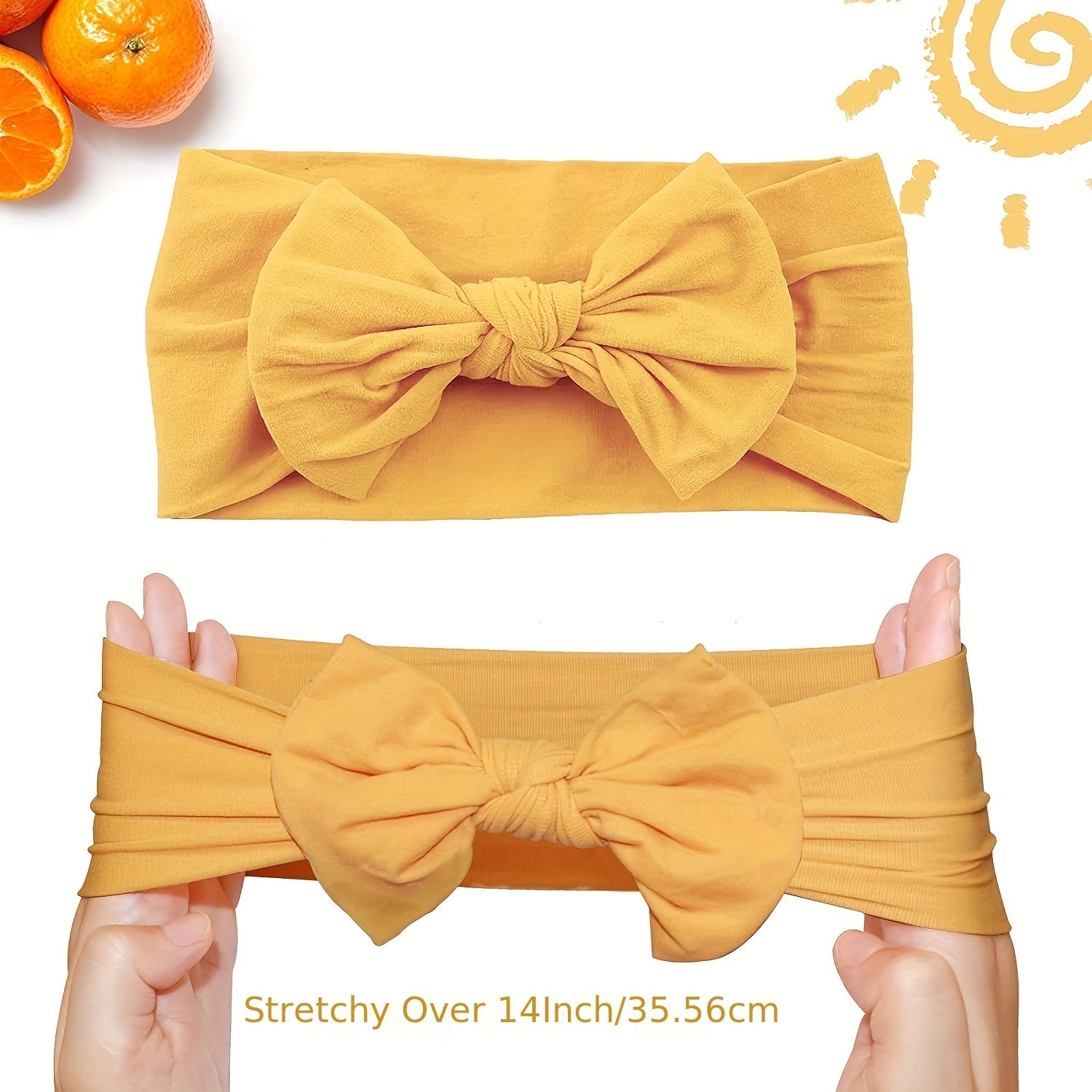 18pcs Colorful Bow Nylon Elastic Headbands for Baby Girls