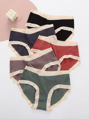 5 Pack Plus Size Panties Set Women's Plus Soft Breathable Panties