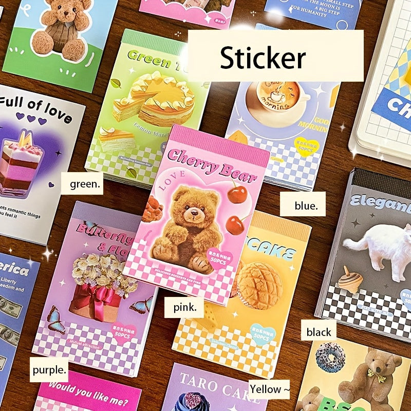 50 Adhesive Mini Journal Stickers DIY Decorations