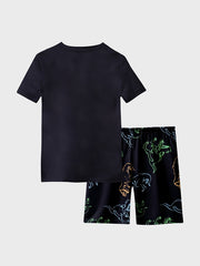 Boys Dino Pajama Set NO SLEEP ZONE Sunglas