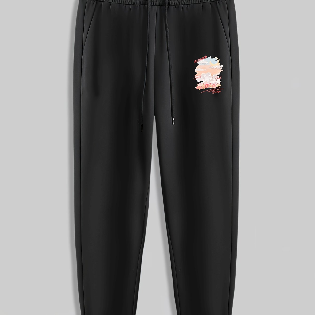 Colorful Clouds Men's Drawstring Sweatpants Loose Casual Trousers
