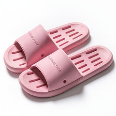 Women's Hollow Out Sole Slides Solid Quick Drying Bathroom Shoes