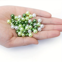 170pcs Green Mixed Pearl Throwing Beads