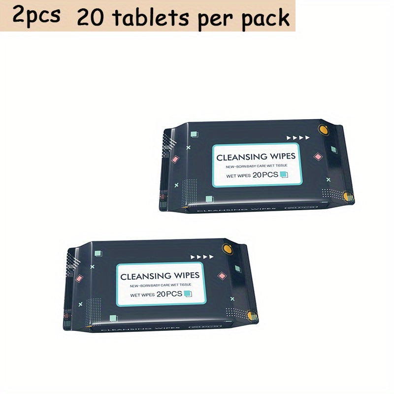 20pcs Pack Outdoor Camping Hand & Mouth Cleaning Wipes Disposable Nonwoven Wipes