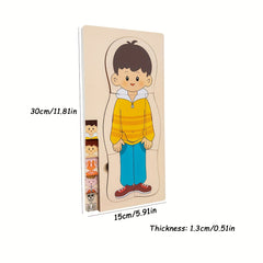 Boys & Girls Human Body Wooden Puzzle Science Toy