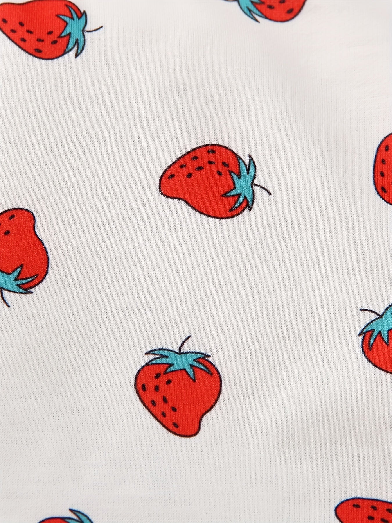 Baby Girls Toddler Strawberry Graphic Print Long Sleeve T-shirt