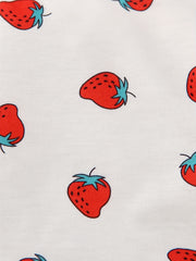 Baby Girls Toddler Strawberry Graphic Print Long Sleeve T-shirt