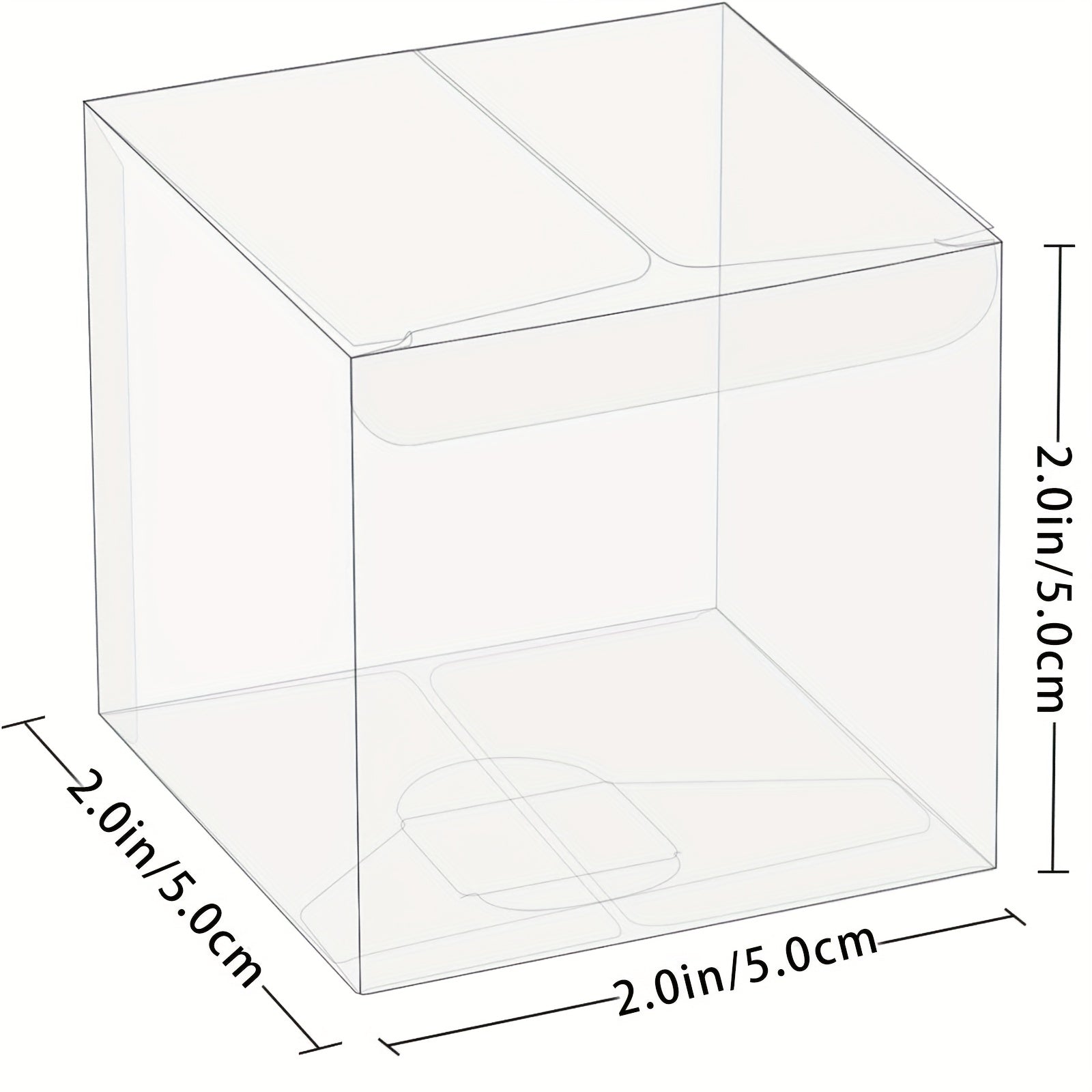 100pcs Clear Small Gift Boxes for Candy Macaron Chocolate
