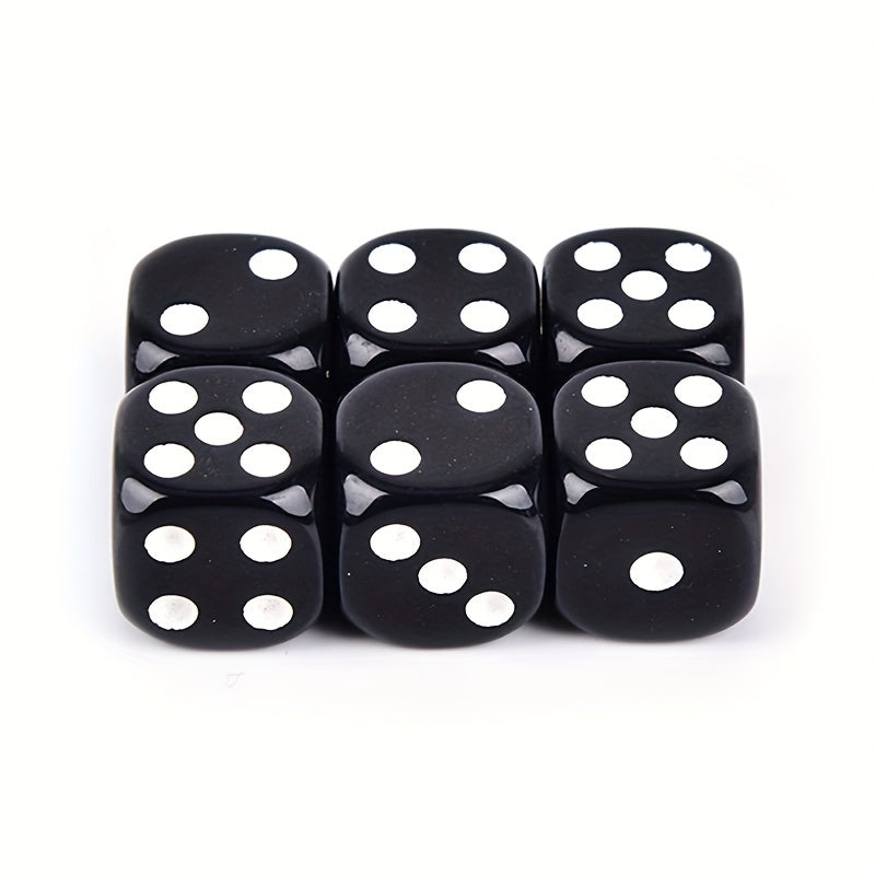 6pcs Acrylic Round Corner Dices 16mm for Party Games