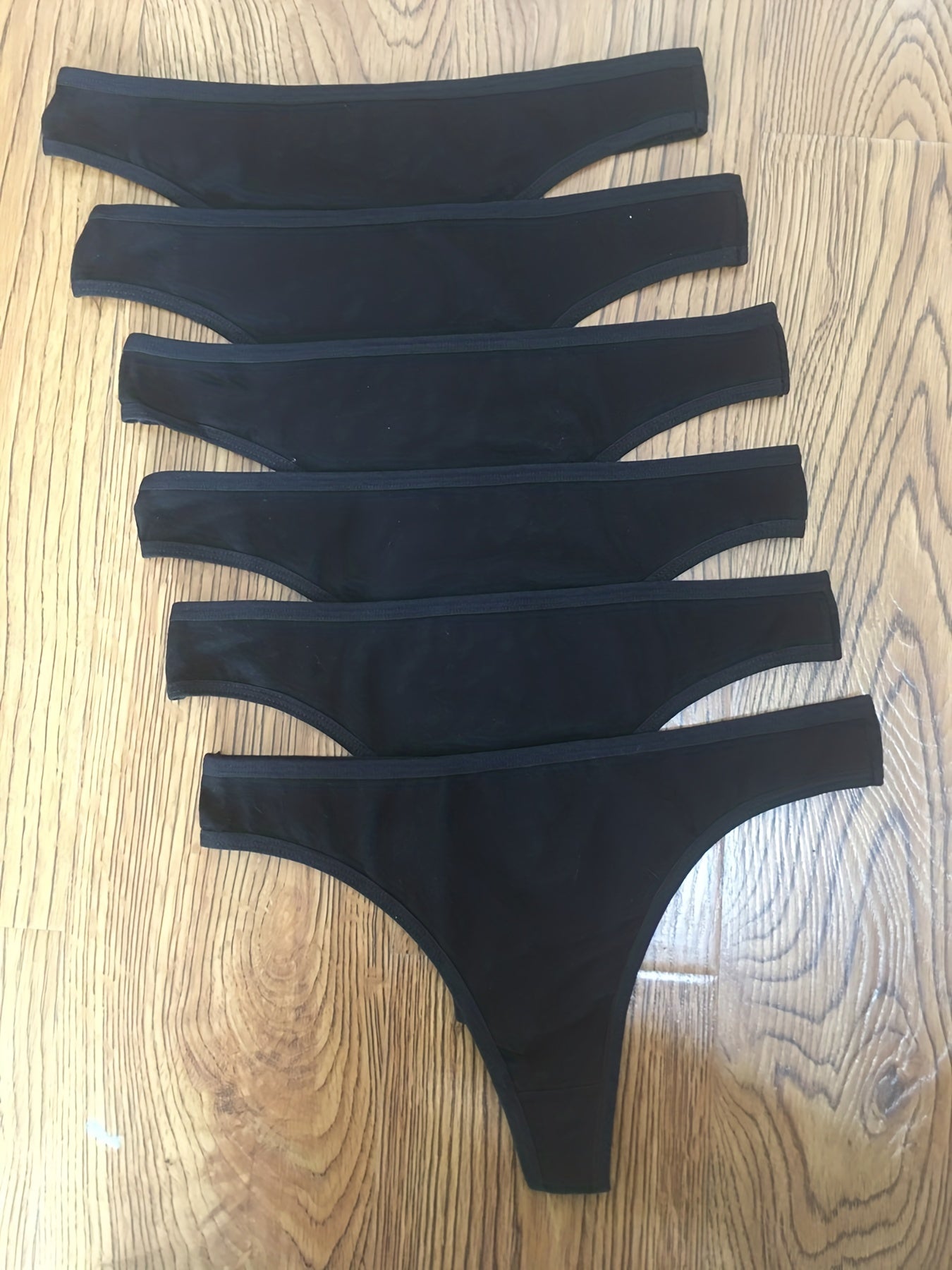 6pcs Seamless Mixed Thongs Breathable Thin Panties Lingerie
